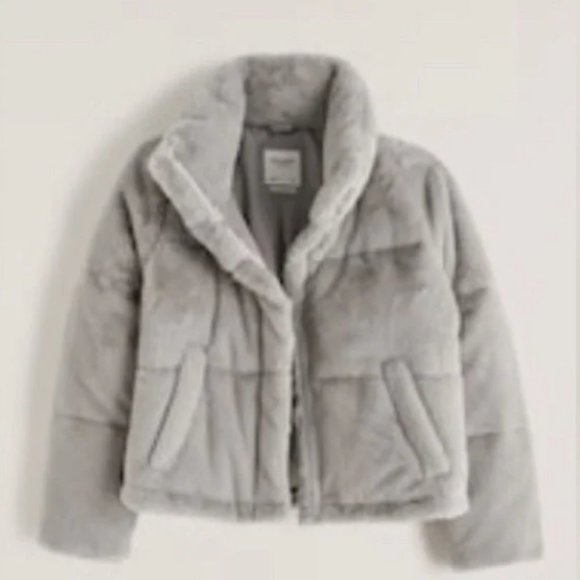Abercrombie & Fitch Faux Fur Mini Puffer - XS - Picture 2 of 4